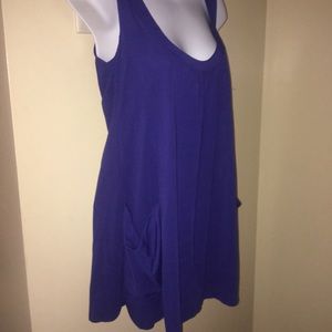 Vintage Pocket Smock Dress RANTEES Blue Small